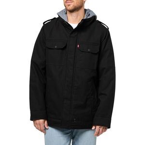 NWT Levi's Men's Black 100% Percent Cotton Hooded Utility Jacket Size 3X